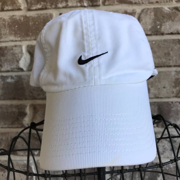 Nikefit White Swoosh Cap Hybrid Sports Retro Hat